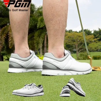 PGM, мъжки обувки за голф с катарама, силни мъжки нескользящие нитове, лека обувки за тренировки, водоустойчиви дишащи обувки за голф