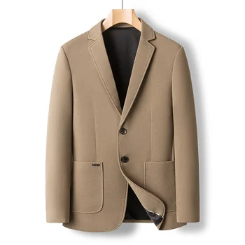 Вафельное палто 2023, Пролет-есен нова Единния костюм за малкия бизнес и отдих за предпазване от бръчки, палта, мъжко облекло