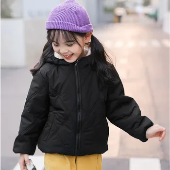 Детски Памучни дрехи, утепленная naka яке за момичета, зимата на топло палто за малки деца, костюм с цип, с качулка, връхни дрехи за момчета