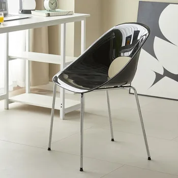 Дизайнерски трапезни столове в Скандинавски стил, Луксозен салон за почивка по време на парти, Италиански Ергономичен стол на метални крака, Уникална кухненски мебели Stuhl