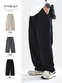 Японски модерен пролетно-есенни панталони-карго, мъжки летни ins, свободни скъсяване на панталони, модни прави панталони, всекидневни спортни панталони